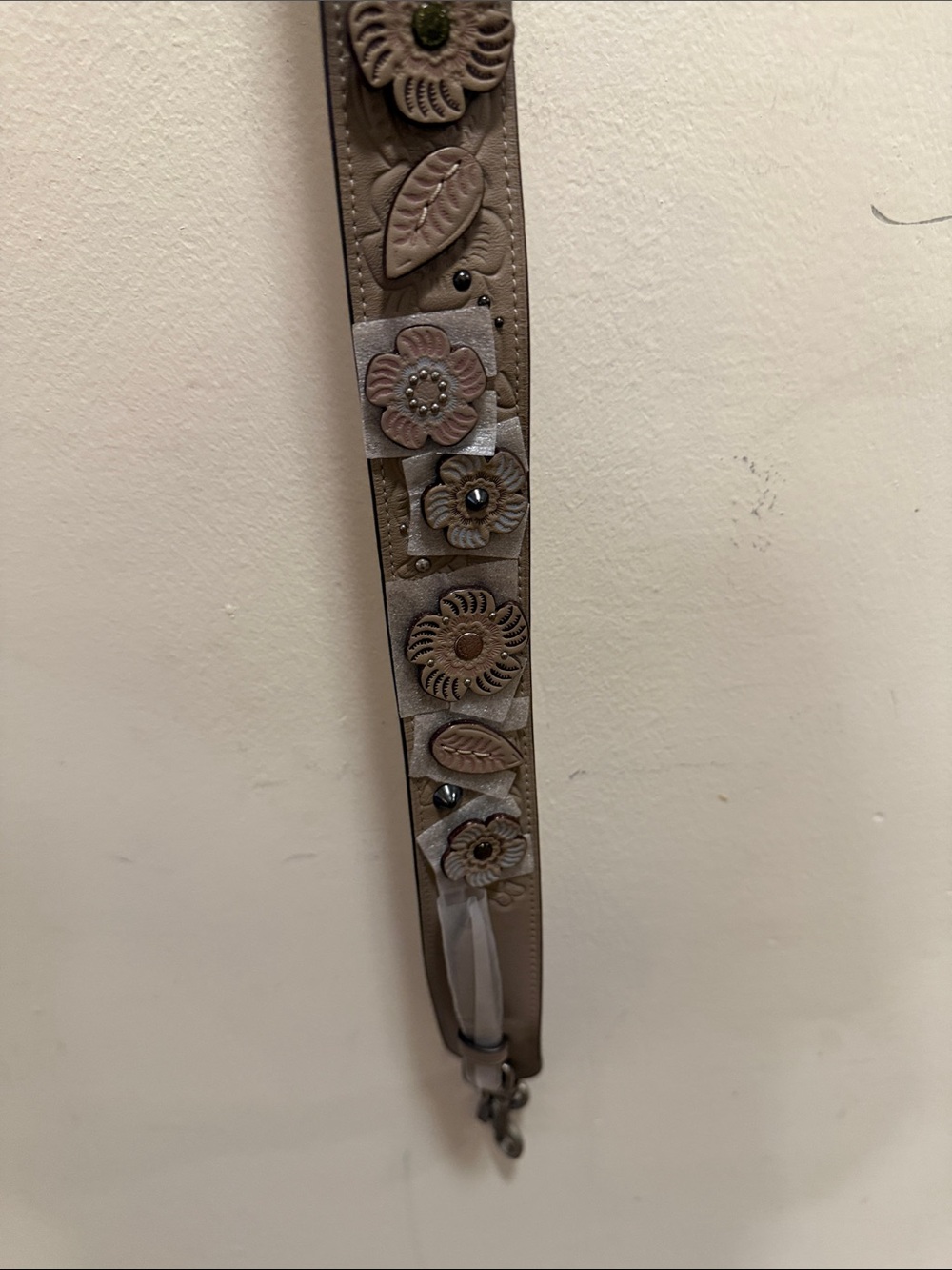 Coach Taupe Leather Bag Strap with Silver Hardware - Picture 5 of 6